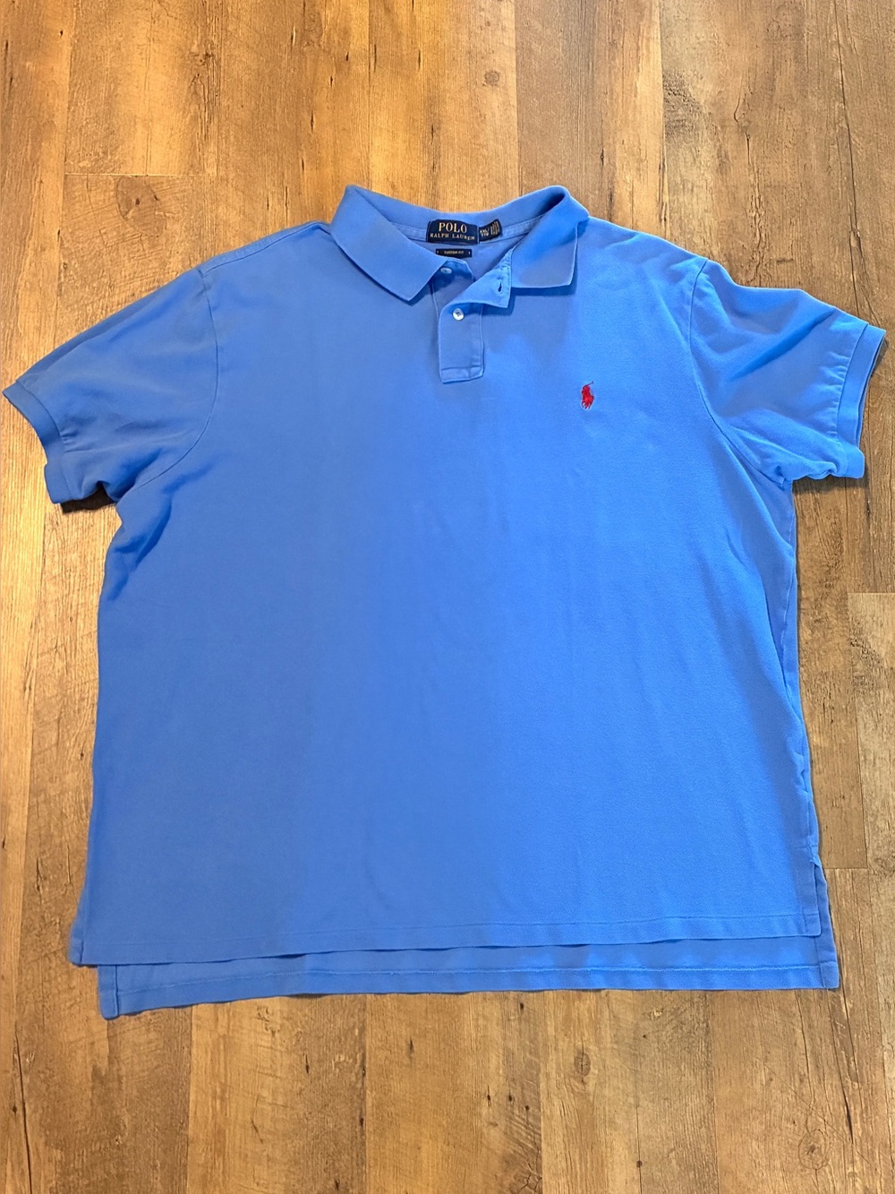 Polo by Ralph Lauren Men’s Rich Electric/Cornsilk Blue Polo with Red Pony